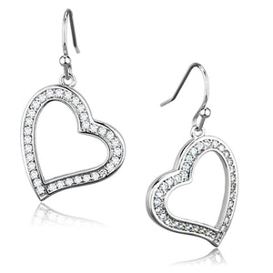 Heart Shaped Earrings with AAA Grade Cubic Zirconia