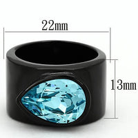Load image into Gallery viewer, TK1363 - IP Black(Ion Plating) Stainless Steel Ring with Top Grade