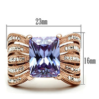 Load image into Gallery viewer, TK1490 - IP Rose Gold(Ion Plating) Stainless Steel Ring with AAA Grade