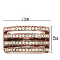Load image into Gallery viewer, TK1492 - IP Rose Gold(Ion Plating) Stainless Steel Ring with AAA Grade