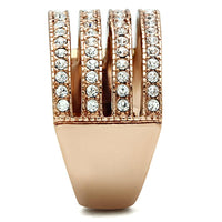 Load image into Gallery viewer, TK1492 - IP Rose Gold(Ion Plating) Stainless Steel Ring with AAA Grade
