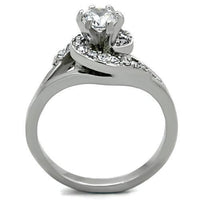 Load image into Gallery viewer, TK1529 - High polished (no plating) Stainless Steel Ring with AAA