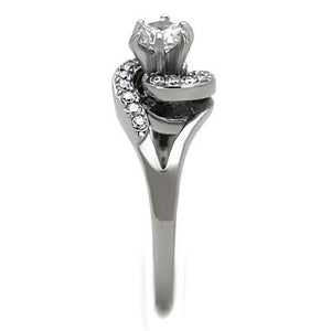 TK1529 - High polished (no plating) Stainless Steel Ring with AAA