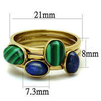 Load image into Gallery viewer, TK2905 - IP Gold(Ion Plating) Stainless Steel Ring with Synthetic