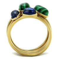Load image into Gallery viewer, TK2905 - IP Gold(Ion Plating) Stainless Steel Ring with Synthetic