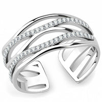 Load image into Gallery viewer, DA047 - High polished (no plating) Stainless Steel Ring with AAA Grade