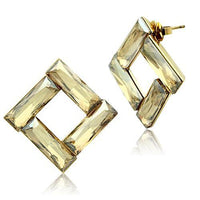 Load image into Gallery viewer, Gold(Ion Plating) Brass Earrings with Top