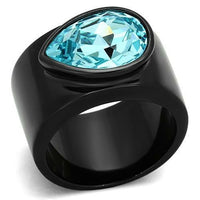 Load image into Gallery viewer, TK1363 - IP Black(Ion Plating) Stainless Steel Ring with Top Grade