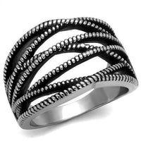 Load image into Gallery viewer, Criss Cross  High polished (no plating) Stainless Steel Ring