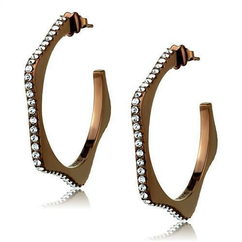 TK2714 - IP Coffee light Stainless Steel Earrings with Top Grade