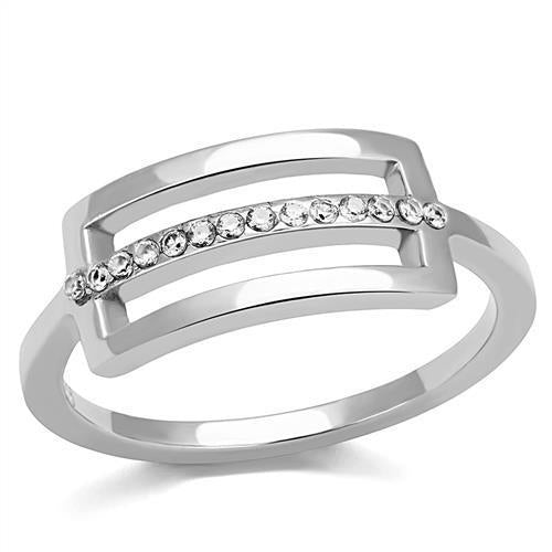 Stainless Steel Ring with AAA Grade Cubic Zirconia